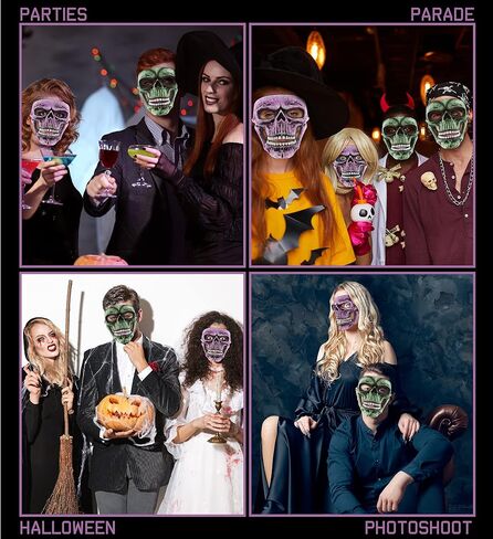 Attitude Studio Skeleton Mask Costume Skull Steampunk Full Face Costume Accessory for Halloween, Parties & Horror Event in Kuwait