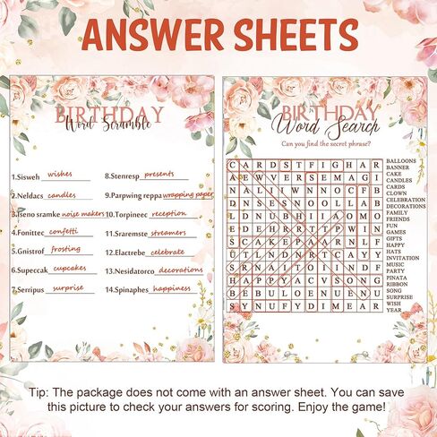 Fumete Birthday Party Games 100 Pcs Who Knows The Girl Game with 20 Pencils Girly Birthday Cards Set for Child Teen Adults Sweet Sleepover Party Supplies for Girls, 4 Activities(Balloon) in Kuwait