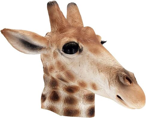 HENGYUTOYMASK Deer Mask Animal Head Giraffe Latex Mask Halloween Costume Cosplay Dress in Saudi Arabia