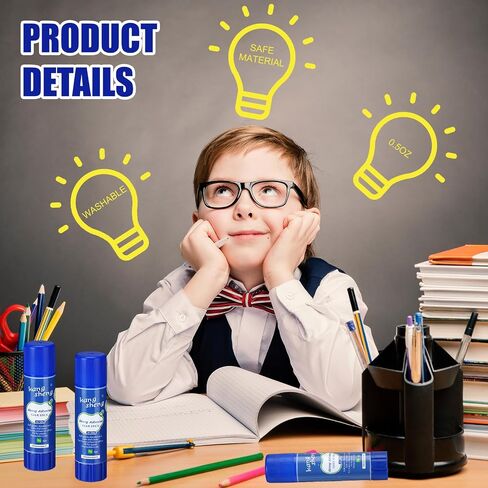 Qilery 300 Pcs White Glue Stick Bulk Washable Glue Sticks for Crafts 0.3 oz Adhesive Paper Scrapbook Glue for School Supplies Office Home Art Crafts in Saudi Arabia