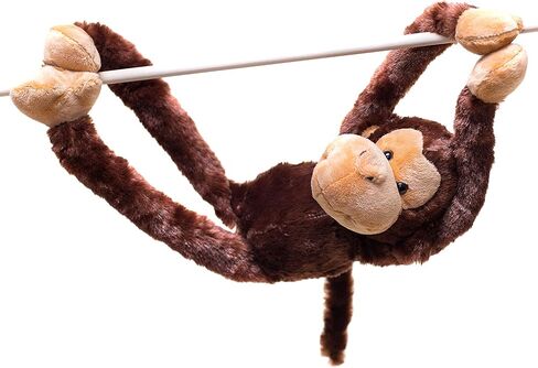 لعبة إيدجوود تويز حيوان محشو على شكل قرد أسود معلق مقاس 60.96 سم - لعبة قرد قطيفة ذات ملمس ناعم للغاية للأطفال - الأيدي والأقدام متصلة معًا - أحضر هذه القرود المشهورة إلى المنزل للأولاد والبنات من سن 3 سنوات فما فوق in Kuwait