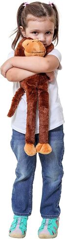 لعبة إيدجوود تويز حيوان محشو على شكل قرد أسود معلق مقاس 60.96 سم - لعبة قرد قطيفة ذات ملمس ناعم للغاية للأطفال - الأيدي والأقدام متصلة معًا - أحضر هذه القرود المشهورة إلى المنزل للأولاد والبنات من سن 3 سنوات فما فوق in Kuwait