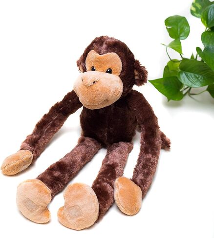 لعبة إيدجوود تويز حيوان محشو على شكل قرد أسود معلق مقاس 60.96 سم - لعبة قرد قطيفة ذات ملمس ناعم للغاية للأطفال - الأيدي والأقدام متصلة معًا - أحضر هذه القرود المشهورة إلى المنزل للأولاد والبنات من سن 3 سنوات فما فوق in Kuwait