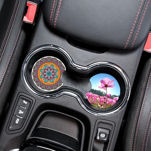 مجموعة 400 قطعة من قواعد الأكواب الفارغة للسيارات، 200 قطعة من قواعد الأكواب الفارغة مقاس 2.75 بوصة، 100 كيس ذاتي اللصق، 100 بطاقة عرض قواعد أكواب السيارة للتسامي الحراري للحرف اليدوية اليدوية in Kuwait