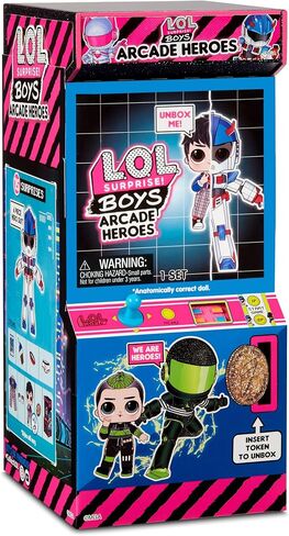 L.O.L. Surprise! LOL Surprise Boys Arcade Heroes Action Figure Doll with 15 Surprises Including Hero Suit and Boy Doll or Ultra-Rare Girl Doll, Shoes, Accessories, Trading Card | Kids Age 4-15 Years in Saudi Arabia