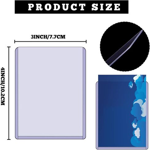 Card Holder 50 Pcs Hard Plastic Card Sleeves, 3 x 4 Inch for Baseball Cards, Sports Cards, Game Card Trading Card, Protective PVC Material in Kuwait