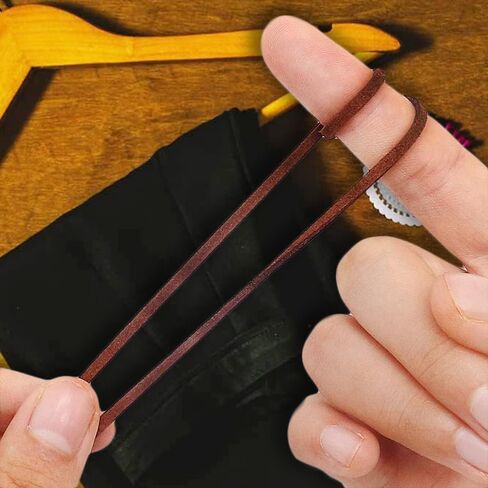 سلك MUNAN من الجلد السويدي، 100 ياردة × 3 مم (2.6 مم)، دانتيل من الجلد الصناعي مع بكرة للحرف اليدوية وصناعة المجوهرات والأساور والقلائد والخرز، لون بني القهوة in Kuwait