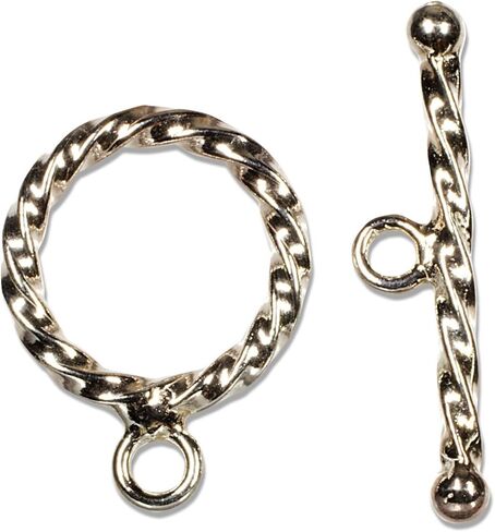 Cousin Sterling Silver Twist Toggle - 1 Set in Saudi Arabia