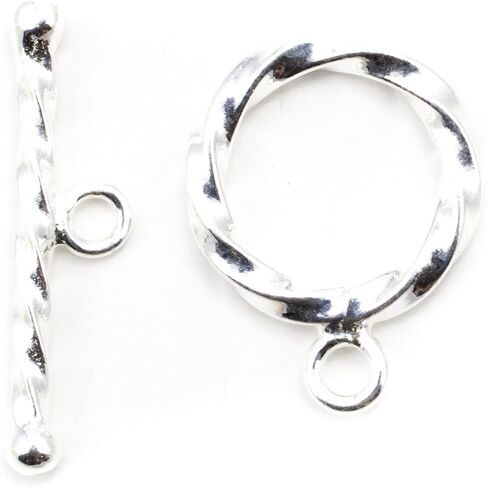 Cousin Sterling Silver Twist Toggle - 1 Set in Saudi Arabia