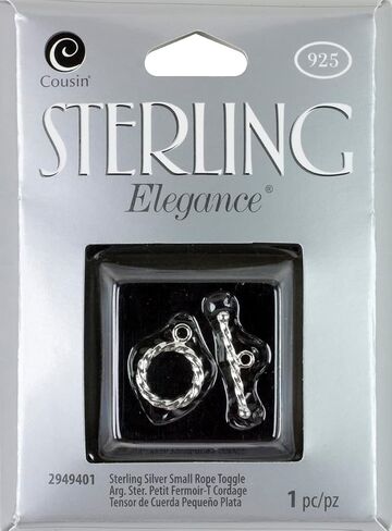 Cousin Sterling Silver Twist Toggle - 1 Set in Saudi Arabia