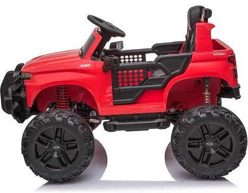 داكوت تشيفي سيلفرادو Z71 تريل بوس مونستر شاحنة بأربعة محركات قوية 12 فولت 4 × 4 عجلات كبيرة للركوب على شاحنة مونستر للأطفال., أبيض in Kuwait