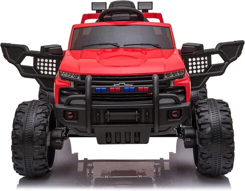 داكوت تشيفي سيلفرادو Z71 تريل بوس مونستر شاحنة بأربعة محركات قوية 12 فولت 4 × 4 عجلات كبيرة للركوب على شاحنة مونستر للأطفال., أبيض in Kuwait