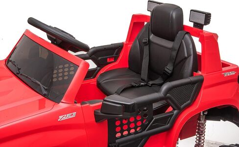 داكوت تشيفي سيلفرادو Z71 تريل بوس مونستر شاحنة بأربعة محركات قوية 12 فولت 4 × 4 عجلات كبيرة للركوب على شاحنة مونستر للأطفال., أبيض in Kuwait