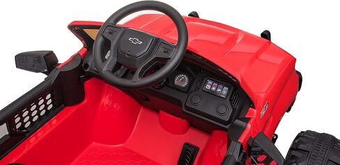 داكوت تشيفي سيلفرادو Z71 تريل بوس مونستر شاحنة بأربعة محركات قوية 12 فولت 4 × 4 عجلات كبيرة للركوب على شاحنة مونستر للأطفال., أبيض in Kuwait