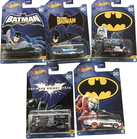 Hot Wheels Batman 2022 Batmobile Complete Set of 5 Diecast Vehicles Mix 3 from HDG89-956C Release in Saudi Arabia
