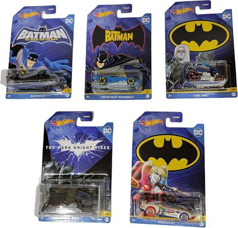 Hot Wheels Batman 2022 Batmobile Complete Set of 5 Diecast Vehicles Mix 3 from HDG89-956C Release in Saudi Arabia