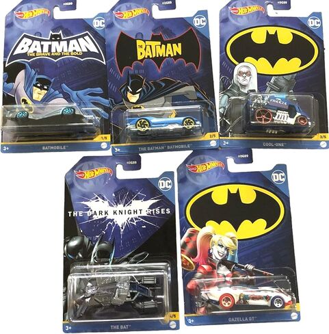 Hot Wheels Batman 2022 Batmobile Complete Set of 5 Diecast Vehicles Mix 3 from HDG89-956C Release in Saudi Arabia