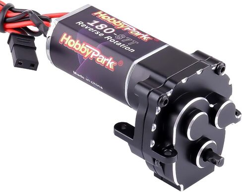 HobbyPark Assembly Set 180 Brushed Motor w/Pinion and Transmission Gearbox with Gears for TRX4M Upgrades Parts (50T) in Saudi Arabia