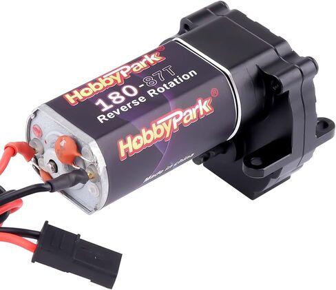 HobbyPark Assembly Set 180 Brushed Motor w/Pinion and Transmission Gearbox with Gears for TRX4M Upgrades Parts (50T) in Saudi Arabia