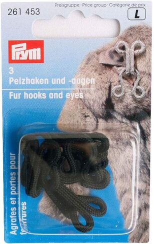 Prym Fur Hooks & Eyes, Black, 3 PC in Saudi Arabia