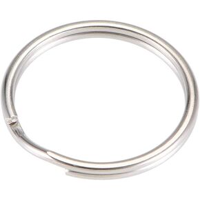 uxcell Split Key Ring 18mm Open Jump Connector for Lanyard Zipper Handbag, Nickel Plated Iron, Pack of 50 in Kuwait