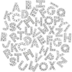 KKC HOME ACCENTS 52 Pcs Rhinestone Letter Sliders Charm Alphabet Letter A-Z Alphabet Charms for DIY Necklace Choker Wristbands Bracelets Jewelry Making Charms in Saudi Arabia