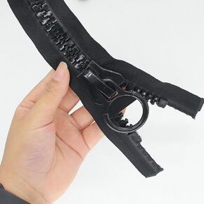 Leekayer 200 سم #20 سحابات بلاستيكية عملاقة للخياطة، 78 بوصة سحابات منفصلة للخيام والمعاطف والمعاطف والسترات السفلية وغطاء القارب من القماش شديد التحمل، سحابات فيسلون كبيرة من الراتنج الفائق (أسود) in Kuwait