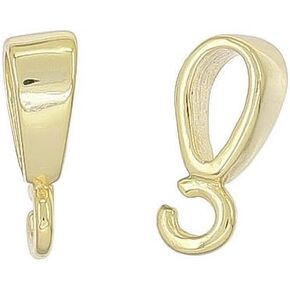 2PC Sterling Silver Extra Small Pendant Bail Connector with Open Loop