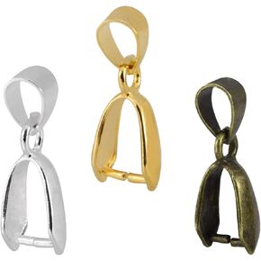 120 قطعة مشبك كفالة مشبك متدلى الخرز مشبك معدني مشبك مشبك معدني الخرزة موصل لصنع المجوهرات أبازيم توصيل حلي، 3 ألوان in Kuwait