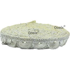 Goelx Pankh Zari Lace 8 mtr for Dresses, Sarees, Lehenga, Borders, Bags, Art & Craft and All Decoration Works (2 cm Wide) in Kuwait