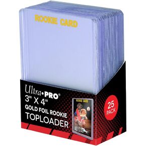 Ultra Pro 3" X 4" Rookie Gold Toploader 25ct in Saudi Arabia