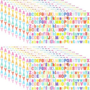 HINZIC 2704pcs Alphabet Stickers for Letter, 1/2 inch Small Self-Adhesive Waterproof Vinyl Colorful Decals for DIY Crafts Scrapbook Address Sign Kitchen Door Card Classroom Mailbox Decoration in Kuwait