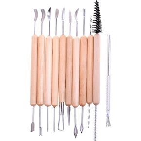 Pack of 11 Clay Cleaning Carving Shaping Tool Set for Pottery Sculpture in Saudi Arabia