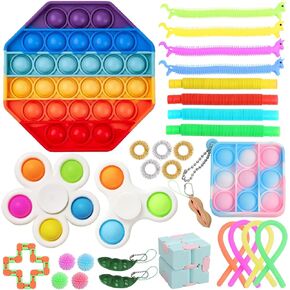 Sensory Fidget Toy Set for Kids Adults 30 Pack, Autism Special Needs Stress Reliever Silicone Stress Reliever Toy, Gift Educational School Game Crafts for Children Teen in Saudi Arabia