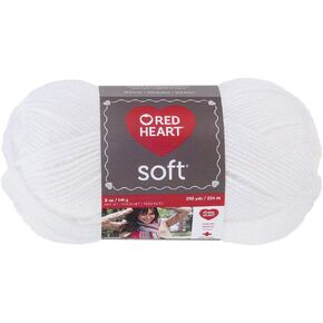 RED HEART Soft Yarn, White