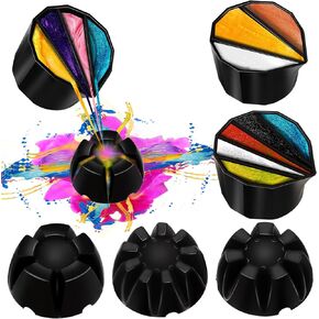 6 PCS Split Cups for Paint Pouring, Flower Pour Cups Acrylic Pouring Split Cups Paint Tools Fluid Painting Supplies Kit for DIY Pouring Paint and Creating Patterns in Saudi Arabia