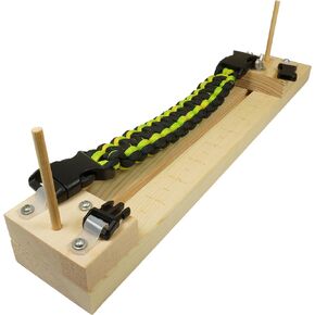 Beginner Paracord Wood Jig - Adjustable Length Bracelet Making, Paracord Craft, Braiding Weaving Tool Kit with Buckles in Saudi Arabia