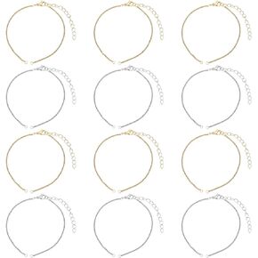 UNICRAFTALE 9Pcs 3 Colors 16.5cm Bracelets Chains 304 Stainless Steel Bracelet Extender Chains Half Finished Rolo Chain with Jump Rings Lobster Claw Clasps Chain Tabs for Women Bracelet Making