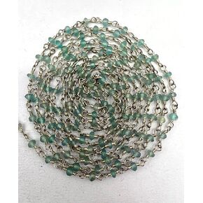 Aquamarine 36Inch Silver Plated 3mm Round Faceted Beads Necklace Chains Bulk for DIY Necklace Bracelet Choker Jewelry Making DIY Crafting Accessories 3 Feet DSH03PM:74 in Kuwait