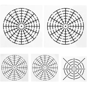 بي كيه بيرل مجموعة قوالب استنسل للرسم بنمط ماندالا دوت مكونة من 5 قطع، 8/12/16 قطعة استنسل ماندالا الابداعية القابلة لاعادة الاستخدام لمشاريع الرسم الفنية التي تصنعها بنفسك in Kuwait