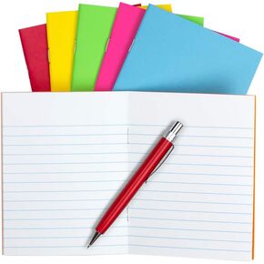 Hygloss Products Colorful Lined Books – Bright Cover - Paperback Books For Journaling, Writing, Arts & Crafts & More - Fun Classroom Or Kids Activity - 1 Book - Color May Vary, 4.25 x 5.5-Inch