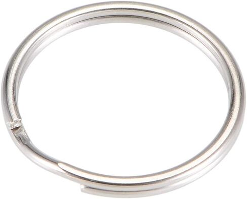 uxcell Split Key Ring 18mm Open Jump Connector for Lanyard Zipper Handbag, Nickel Plated Iron, Pack of 50 in Kuwait