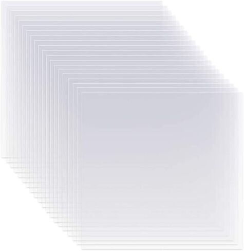 20 قطعة 6 مل 12 × 12 بوصة استنسل فارغ من مادة مايلر شفافة للاستنسل (6mil-20 قطعة) in Kuwait