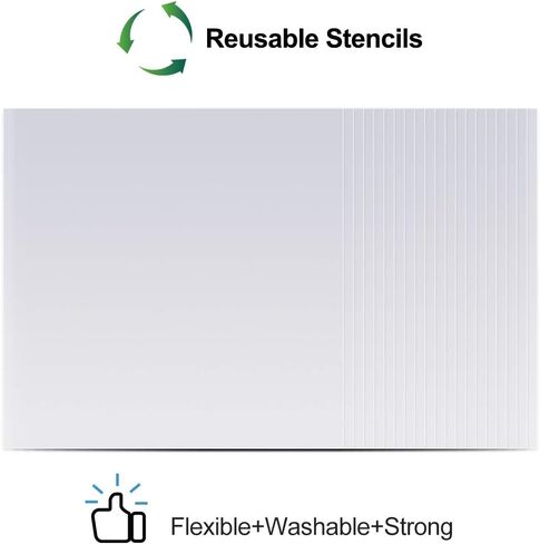 20 قطعة 6 مل 12 × 12 بوصة استنسل فارغ من مادة مايلر شفافة للاستنسل (6mil-20 قطعة) in Kuwait