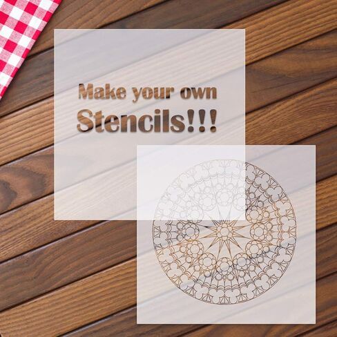 20 قطعة 6 مل 12 × 12 بوصة استنسل فارغ من مادة مايلر شفافة للاستنسل (6mil-20 قطعة) in Kuwait