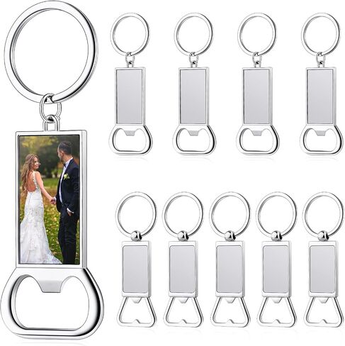10 Piece Sublimation Keychain Blanks Products or Metal Sublimation Bottle Opener for Aluminum Heat transfers or DIY Personalized Sublimation Photos-Easy to Sublimate(Gift Box Packing) in Saudi Arabia