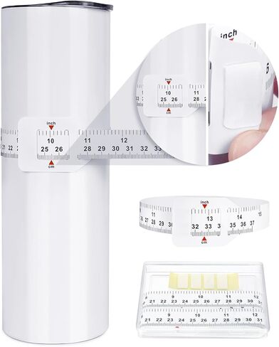 جهاز قياس عرض كوب التسامي من Aolso، 2 في 1، قياس عرض وقرصة فراغات التسامي، شريط قياس بهلوان مع 6 قطع شريط نانو لأكواب التسامي، منتجات فراغات التسامي in Kuwait