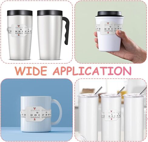 جهاز قياس عرض كوب التسامي من Aolso، 2 في 1، قياس عرض وقرصة فراغات التسامي، شريط قياس بهلوان مع 6 قطع شريط نانو لأكواب التسامي، منتجات فراغات التسامي in Kuwait