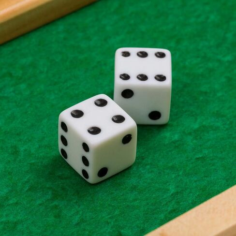 Regal Games Shut The Box Game - Fun Table Math Game with Wooden Board for Adults & Kids - 12 Spots Dice Game with 2+ Player Games - Ideal for Game Night, Travel - (Ages 8+) in Kuwait