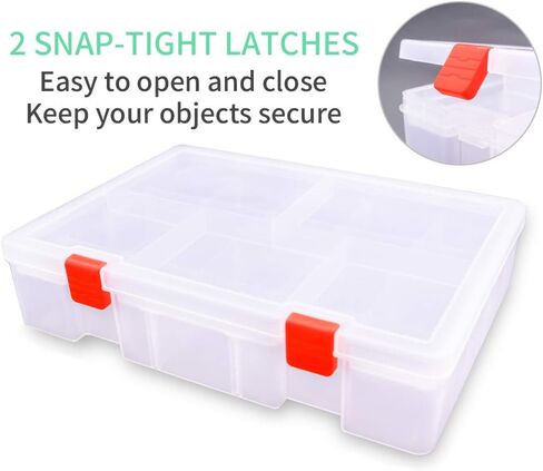 حاوية تنظيم بلاستيكية مكونة من 18 شبكة مع فواصل قابلة للتعديل، صندوق تخزين بلاستيكي مع 18 شبكة قابلة للازالة، مقصورات لتنظيم المجوهرات in Kuwait